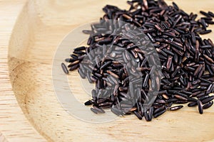 Close-up brown rice or riceberry organic food