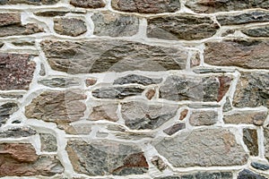 Close Up of Brown Stone Wall with Plaster