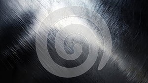 Close-up of a Brushed Metal Surface with Diagonal Scratches