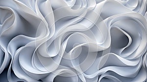 Close Up of an bstract Swirling White shape