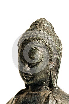 Close up on Buddha's head photo
