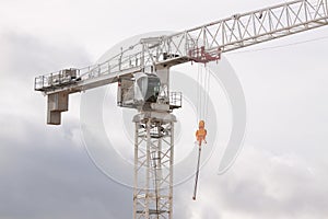 Close up of a building construction crane