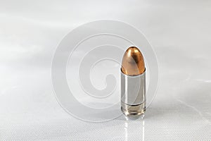 close up bullet 9mm parabellum FMJ(Full Metal Jacket )