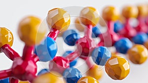 A close up of a bunch of colorful plastic beads, AI