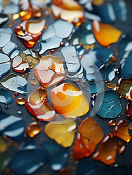 a close up of a bunch of different colored rocks