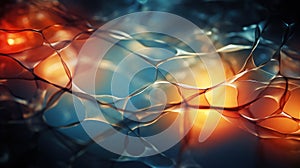 A close up of a bunch of different colored wires, AI