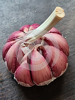 Close-up of a bunch of garlic