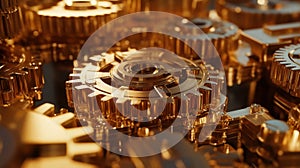 a close up of a bunch of gears