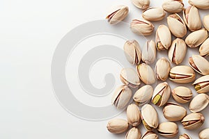 A close up of a bunch of pistachio nuts