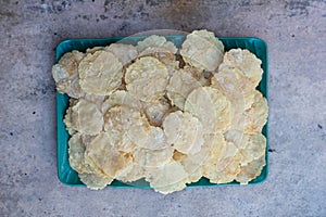 close up of a bunch of raw melinjo