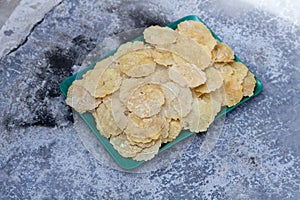 close up of a bunch of raw melinjo