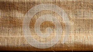 A close-up of a burlap