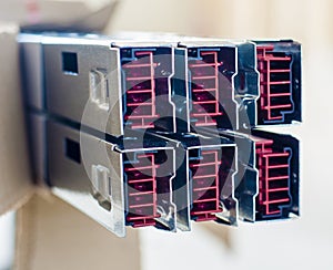 Close up busbar trunking system