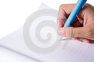 Close-up of business people writing