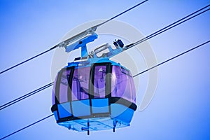 Close up of cable car