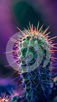 Close up of cactus with many spikes