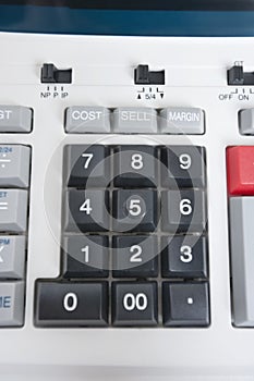 Close-up of calculator pushbuttons