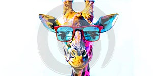 Close-up of camel head in glasses