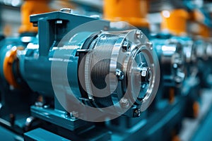 A close-up of a CAMM (Compressed Air Motor Module), technical and industrial, engineering theme photo