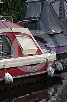 Close up of a canal boat