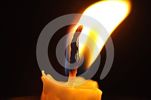 Close Up Candle With Creative Flame