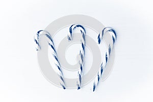 Close up of candy cane isolated on white background