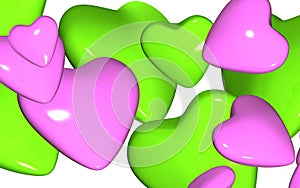 Close up candy hearts