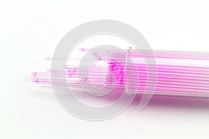 Close up  capillary tube , Medical equipment on white background,selective focus