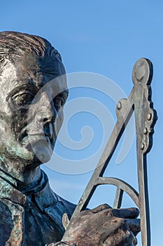 Close Up of Captain James Cook Statue Corner Brook