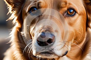 Close-Up Capture: Dog\'s Distinctive Fur Texture and Shine Sharply Focused, A Captivating Study