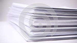 Stack of White Paper Sheets