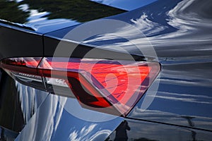 Close up of a car backlights photo