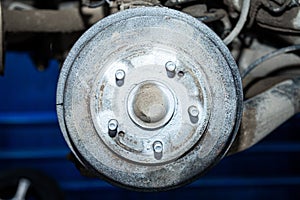 Close-up of a car hub