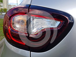 Close-up of the car`s taillight