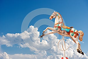 Close-up of a Carousel Horses or Merry-go-round