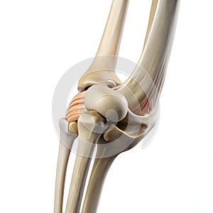 Close-up of carrying angle of elbow joint in full extension x-ray photo