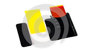 Close-up Case for multi-colored photo filters top view. Camera flash filters isolated on white background