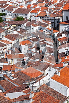 Close up of Castelo de Vide rooftops seen from the Castle Tower.