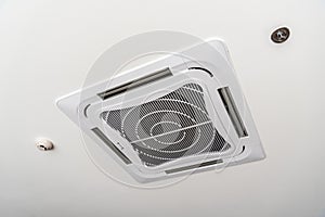 Close up of ceiling type air conditioner