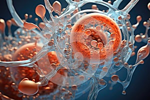 A close up of a cell in a cell wall