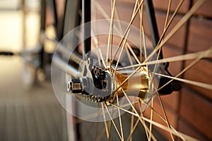 Close up chain and hub, road bicycle