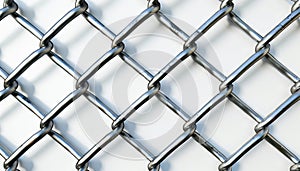 A close up of a chain link fence