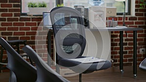 Close up of chairs in circle in space used for aa group meeting