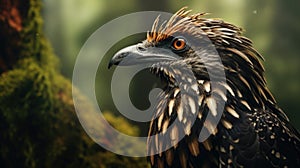 Close up of The changeable hawk eagle or crested hawk eagle, large bird of prey species of the family Accipitridae