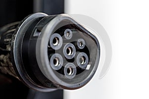 Close up of charging plug type 2