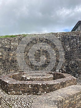 Close-up of Charles Fort fortification in Kinsale harbour, County Cork, Ireland