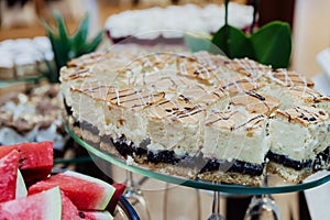 Close up on cheese cake