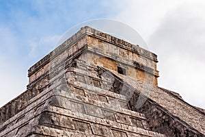 Close up Chichen Itza, Mayan Pyramid, Yucatan, Mexico