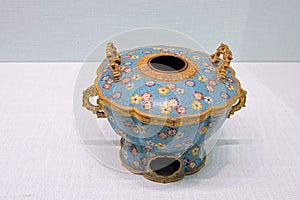 Chines ancient enamel hot pot