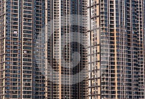 Close up of chinese commercial residential building